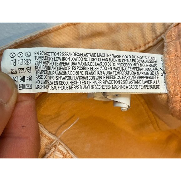 Forever 21 Womens Denim Jeans Shorts Roll Cuffed Hem Mid Rise Stretch Pink SZ 29 - Picture 9 of 9